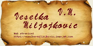 Veselka Miljojković vizit kartica